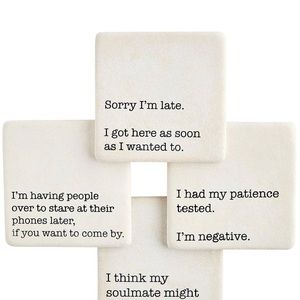 Mud Pie 4 piece coaster set